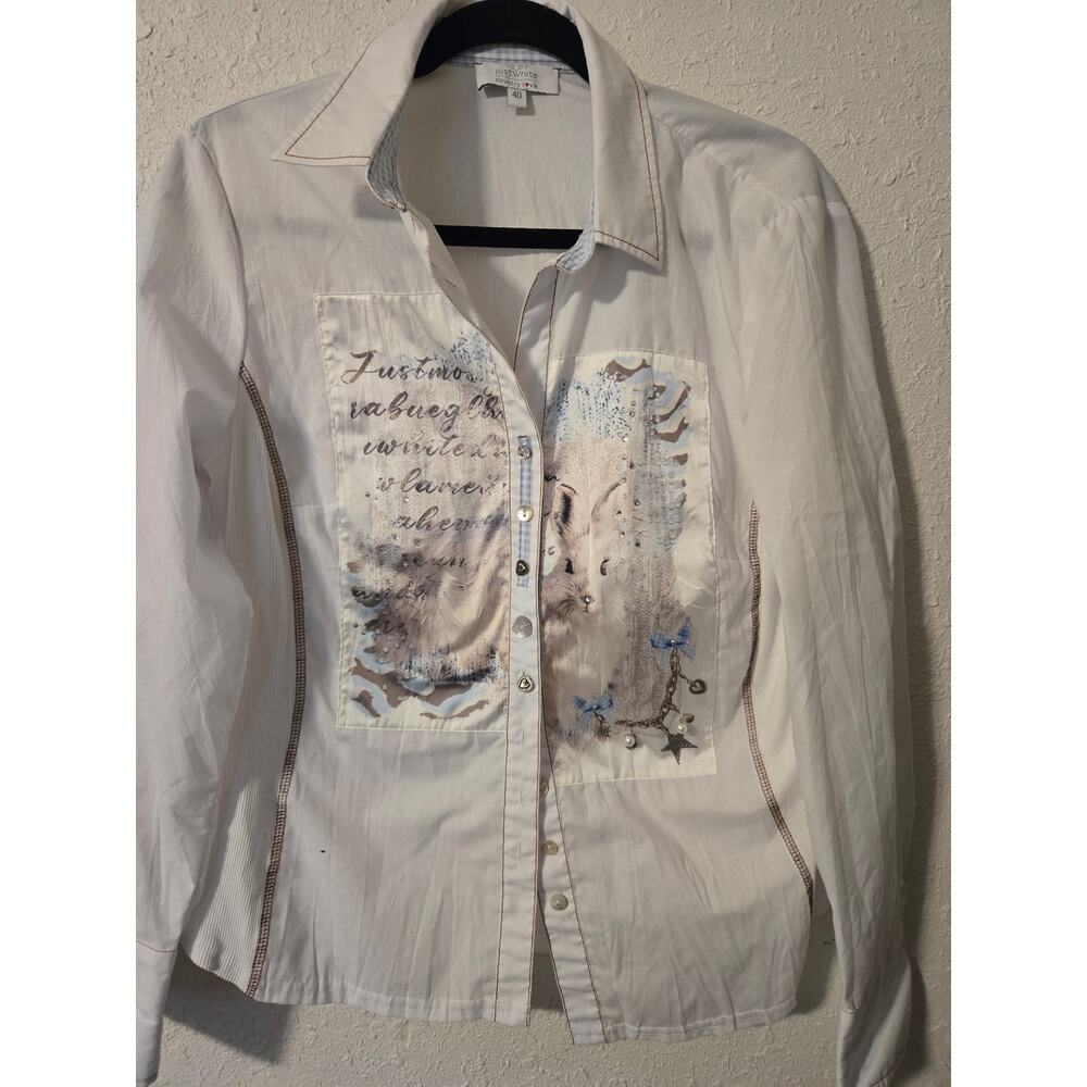 Unique white blouse